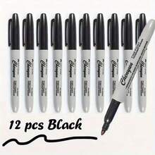 6pcs/12pcs Durable & Long Lasting Fine Tip Permanent Marker Pens - Ideal For Classroom, Office, Kitchen And More - Assorted Colors Back To School - Multicolor - View 11