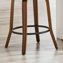 Zweiteiliges Barhocker-Set Mit Rückenlehne, Holzgestell, Leinenbezug, 95 Cm, Barhocker, Nur Hocker, Ohne Tisch - White - View 11