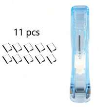 Transparent Visible Binding Clip, Compact And Portable, Simple Stapler, Sturdy And Anti-Slip, Can Clip A4 Paper And Books, Reusable, Suitable For Office, Clerical, School, Student Learning, Used For Fixing Documents And Books - Multicolor - View 14