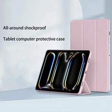 Protective Case Compatible With Ipad 11th Gen, A16 Full Coverage Honeycomb Pattern TPU Leather Protective Case, Smart Sleep/Wake, Tri-Fold Tablet Protective Case, Full Coverage Anti-Drop, Compatible With IPad 10th Gen Protective Case, Compatible With Huawei MatePad SE 11", Pad2/Pad SE 11-Inch Tablet Protective Case, Compatible With Honor Pad X8A/X8b Tablet Protective Case - Pink - View 2