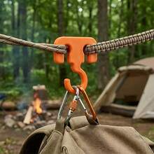 1pc Portable Rope Clip Hook, Tent Sunshade Rope Clamp, Multi-Functional Hanging Tool, Suitable For Camping, Hiking And Home Use - Multicolor - View 1