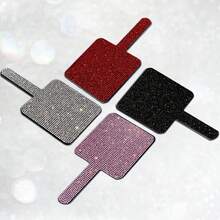Sparkling Rhinestone Handheld Makeup Mirror - Portable Battery-Free Makeup Mirror, Suitable For Weddings And Travel - Multicolor - View 11