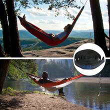 Perlengkapan Gantung Hammock 2 Bagian, Termasuk Dudukan Hammock dan Tali Pengikat - Menggabungkan Keamanan dan Kenyamanan, Kapasitas Beban 400kg, Cocok untuk Berkemah di Luar Ruangan dan Penggunaan Gantung. - Hitam - View 3