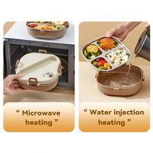 Stainless Steel Bento Box Adult, Microwavable Lunch Containers With Lids, Leak-Proof Bento Snack Box With Soup Container And Utensils, Metal Lunch Box Set With Lunch Bag For School Office, Travel Food Containers - Multicolor - View 6