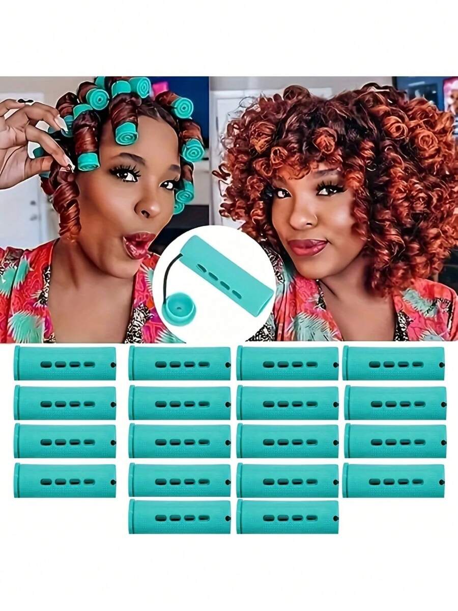 6/10/20pcs Heatless Cold Curlers, Suitable For All Hair Types, With Hair Hooks, Salon-Grade Voluminous Waves, Unisex, No Curling System Needed, Suitable For Normal Hair, Birthday/Mother's Day Gift - Multicolor - View 1