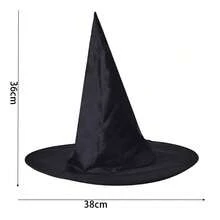 Halloween Wizard Hat Party Adult Black Pointed Oxford Cloth Magician Hat Witch Hat Masquerade Ball Party Dressing - Multicolor - View 13
