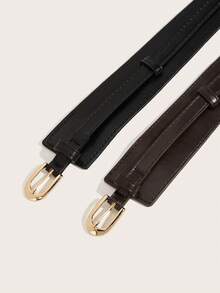 2pcs Women's Multi-Functional PU Fashion Waist Belt, Combines Belt And Waist Cincher Functions, Perfect Match For Skirts, Coats, Sweaters And Other Casual Outfits, Vintage Bohemian Style Design, Alloy Buckle, Versatile Daily Wear Belt - Multicolor - View 5