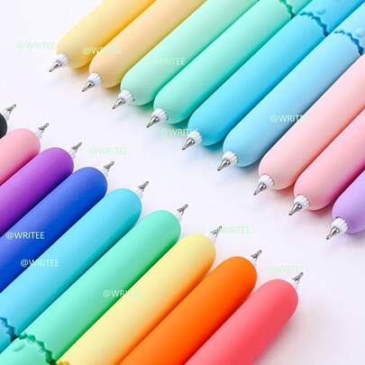 Pastel Rainbow Erasable Gel Pens, 9 Pack Multi Color Retractable Erasable Pens For Notebook Planner Drawing