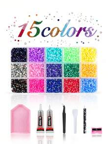 ZUI DREAM 18000-45000pcs 3mm Kits For Fashion & Crafts | Full Bedazzling Kit With Rhinestones, Diamond Art Pens & B7000 Glue | DIY Gems For Clothes - Multicolor - View 13