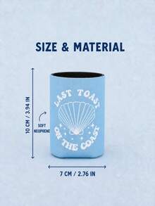 1 pièce Couvre-tasses personnalisés avec design de coquillages côtiers, couvre-poches de glace bleu clair personnalisés, convenant pour les célébrations de plage lors de fêtes et de rassemblements d'été. Ce sont des cadeaux de fête de plage idéaux pour les célébrations côtières. - Multicolore - Voir 3