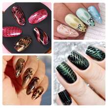 3/8PCS Multi-Function Cat Eye Nail Art Magnet Set, French Cat Eye Gel Styling Magnetic Tools, Professional Nail Salon Nail Art Accessories, Home DIY Fashion Nail Design Supplies - Multicolor - View 9