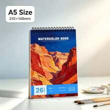 Spiral‑Bound A5 Art Sketchbook, Professional Drawing & Painting Pad, Portable Back To School Essential, Nice Gift For Teens & Beginners,1pc - Multicolor - View 12
