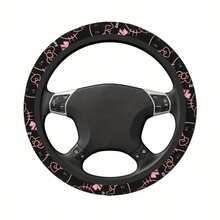 SANRIO 1Pc Hello Kitty Steering Wheel Cover Thickened Neoprene Universal, Car Additions For Cars SUV Etc, Hello Kitty Design Car Interior Additions, Add Brightness To Car Interior, Great Gift For Family And Friends - A - View 8