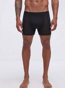 Snug League 3pcs/Set Men's Ice Silk Underwear, Mesh Lightweight Sports Boxer Briefs, Summer Comfortable Thin Cool Boxer Shorts - Multicolor - View 6
