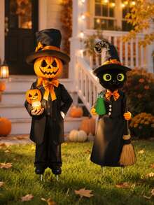 Flags - Black Cat, Pumpkin, and Ghost - View 3