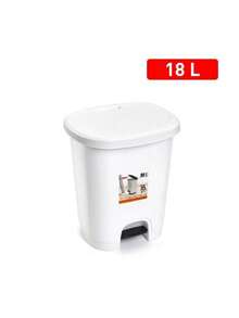 Portable 18L Foot Pedal Plastic Trash Can With Lid, Sealed Odor Proof Waste Bin, Hands-Free Garbage Storage Bucket, Multi Color Available For Kitchen Bathroom Bedroom Home Organization - Multicolor - View 14