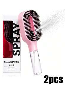 2-In-1 Hair Brush & Spray Bottle - Innovative Hair Mist And Styling Tool For Wet And Dry Hair - Tangle-Free Bristles, 50ml Portable Water Tank, Easy To Use - Multicolor - View 21