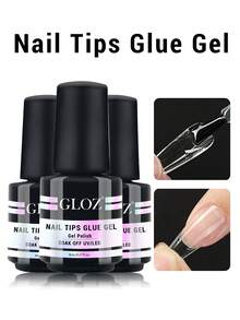 GLOZ 1件/2件/3件 超強力美甲膠，適用於壓克力指甲、美甲尖端、穿戴式假指甲、假指甲，沙龍級刷塗式美甲膠，易於使用，持久耐用 - 無色 - 查看 14