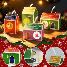 1 Set 24 Pcs Christmas House Shaped Gift Boxes With 1-24 Number Cards ...