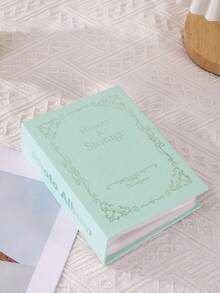 1PC Light Blue Silver Foil European Floral Pattern Hardcover Commemorative Photo Album, Thick Laminated Cardstock Cover With Exquisite Silver Scroll Floral Border Design, Waterproof And Scratch-Resistant Surface, Transparent PP Photo Insert Pages, Dust-Proof And Moisture-Proof Photo Storage Book, Glue-Free Direct Insert Design For Convenient Photo Placement And Removal, Clear Non-Fading Display Of Photos, Rigid Outer Shell Stable And Resistant To Bending And Deformation - B-Blue - View 1