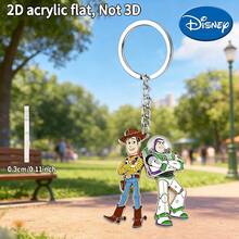 Disney 2D Police Officer And Buzz Lightyear 1pc Acrylic Keychain, Suitable For Student Backpacks, Bags, Car Keys, Perfect As Couple, Best Friend Gift, Designer Accessory, Neutral Cute Creative Keychain, Women's Keychain, Key Chain, Key Ring Pendant, Women's Car Accessory, Back To School, Mexico - Multicolor - View 4