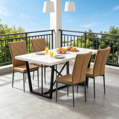Elegant Wartezimmer Stühle,Essstühle Mit Hohem Rücken,Weicher Aufgabe Stühle,Küchenstühle,Wohnzimmer Stühle,Empfangsstühle(Nur 4PCS Stühle)
