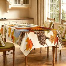1/4/5/6/7/36pcs Autumn Series Scarf Owl Welcome Pattern Printed Chair Covers/Chair Slipcovers Set, Suitable For Indoor Home, Restaurant, Hotel, Ideal Choice For Modern Daily Decoration. Tablecloth Suitable For Square Dining Table, Elastic Chair Covers Washable. - Multicolor - View 13