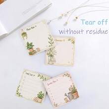 4 Packs Total 200 Sheets Plant Sticky Notes 75x75mm 3x3 Inch, Leaf Checklist And Garden Plan Floral Self-Adhesive Memo Pads, Desktop Reminder Notes, Office School Home Stationery Supplies - 75 X 75 mm - View 7