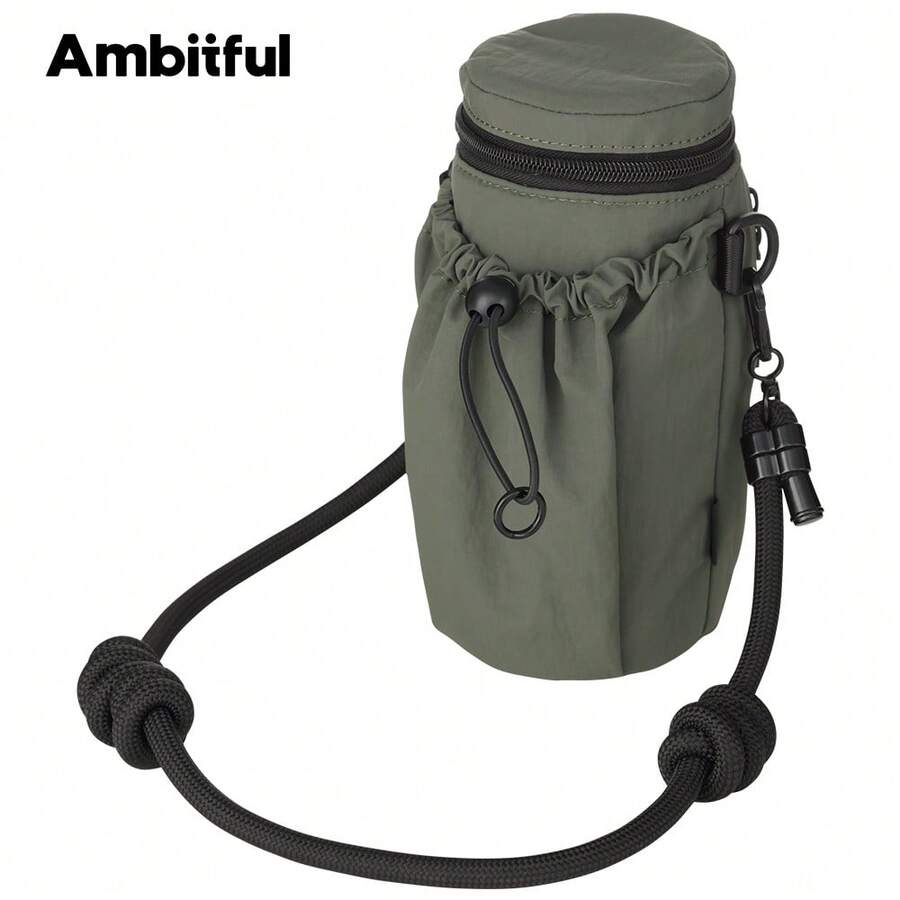 Ambitful LT01 Camera Flash Storage Bag, Thickened Flash Storage Pouch, Drawstring Closure, Detachable Hook Design, Suitable For Photography Flash