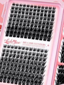Limete Eyelash 5 Types Of Hair Styles For Different Eye Makeup Layers, 576 Clusters Large Capacity Segmented False Eyelash Book, Includes T50+40D+60D+80D And Other Natural And Fluffy Hair Styles, 8-16MM Mixed Length D-Curl, Long And Short Clusters Freely Arranged, From Clear And Long, Natural Curl To Full And Voluminous, Suitable For Creating Fairy, Cat Eye, Sweet And Exquisite Dense Makeup Effects - D - View 8