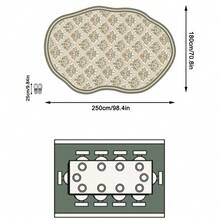 1件裝歐式現代奢華古典幾何花卉植物元素軟絨仿羊絨地毯，適用浴室、廚房、玄關、走廊、床邊、客廳、臥室等，四季通用機洗不對稱大尺寸地板墊，美學家居裝飾 - 彩色 - 查看 17
