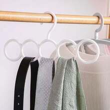 1pc Multifunctional Thickened & Widened Ring-Shaped Scarf Tie Storage Hook Hanger For Clothes, Hats, Belts, Waistbands, Stockings - View 6