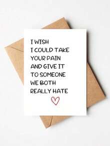 OBOVAY 1pc "I Wish I Could Share Your Pain" Funny Get Well Soon Greeting Card (With Envelope) - Humorous Recovery Gift For Friends, Family And Loved Ones, Perfect For Quick Recovery, Birthday And Holiday Occasions, Blank Inside - A - View 4