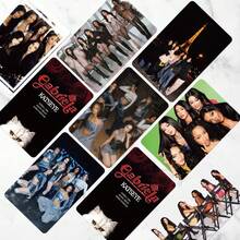 55pcs Photo Card Set, Red & Black Vintage Hot Girl Style Group Portrait LOMO Card Set, Cool Fashion Photography Cards, Double-Sided Printing, Scrapbook Decoration Card Album Storage, Fan Collection - Multicolor - View 2