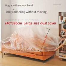 5pcs Large Transparent Furniture Covers, Durable Plastic Material, With Tight Elastic Band, Suitable For All Weather, Protects Sofa, Table And Bench From Rain/Snow/UV Rays - Multicolor - View 2