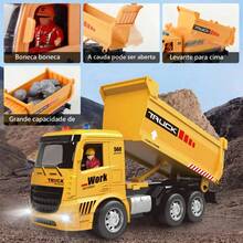 2-In-1 RC Remote Control Excavator Toy Construction Vehicle Yellow - Yellow - View 8