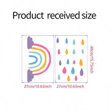 1set Rainbow Pattern Wall Sticker, Colorful Raindrop Self-Adhesive Paper, Suitable For Home Decoration, Room Decoration, Wall Decoration, PVC Waterproof Material, Removable - Self-adhesive - View 3