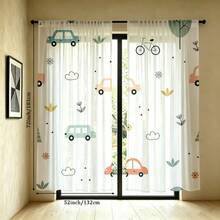 2pcs Set Small Car Plant, Dreamy Pattern Design Print, Bar-Shaped Opening Design, Filter Light, Suitable For Living Room, Kitchen, Cafe, Bedroom, Balcony, Garden, Theme Decoration - Multicolor - View 11
