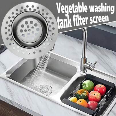 4pcs Stainless Steel Sink Strainer|Punched Mesh Drain Filter For Kitchen|Anti-Clogging Food Residue Catcher|Dishwasher Sink Drain Guard|Rustproof Universal Fit