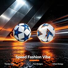 2pcs Different Pattern Lightweight Tech Fashion Footballs, Optimized Ball Weight Distribution, Long-Term Control Without Fatigue. Normal Use On Wet Fields After Rain. Futuristic Appearance, Breaking Away From Traditional Monotonous Football Design, Fusion Of Sports And Art. - Blue - View 6