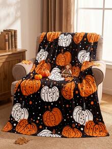 1pc Autumn Flannel Blanket, Single-Sided Print, Soft & Lightweight, Cartoon Pattern, Comfortable & Easy To Care, Multi-Purpose Blanket, Suitable For Bedroom, Sofa, Study And Dorm, Room Decor, Autumn Home Decor, Ideal Autumn Gift, Perfect Birthday Gift - Multicolor - View 9
