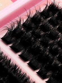 Limete Eyelash 5 Types Of Fur Combination 392 Clusters False Eyelashes Book, 8-16MM Mixed Length DD-Shape High Curl, Including 200D Dense Clusters, Multiple Segmented Eyelashes For Free Matching, Easily Switch From Lightweight & Long To Fluffy & Voluminous, Create Fairy-Like, Manga Eyes, 3D Cat Eyes, Dense Enlarged Eyes And Exquisite Full Makeup Effects, Rich Layers Suitable For Free Arrangement At Inner, Middle And Outer Eye Corners - D - View 6