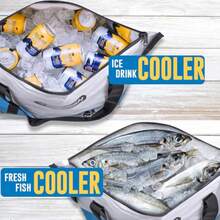 THKFISH - Bolsa enfriadora de pescado con aislamiento para peces capturados, bolsa enfriadora de pescado impermeable de 40 x 16 x 6.5 pulgadas - AZUL25 x 17.5 x 10 pulgadas - Ver 7