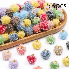 23/53/103 Pieces Of Mixed-Color Long Curly Plush Jewelry, Durable Polyester Pendant, Suitable For DIY Beading Pens, Necklaces, Bracelets, Etc. - Assorted Colors - View 11