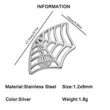 1pc Gothic Spider & Spider Web & Black Oil Drop Devil Crescent Moon Flat Nose Stud Lip Stud Earring 16g Stainless Steel Internal Threaded, Suitable For Daith, Helix, Conch, Earlobe Ear Piercing Decoration, Unisex - As Shown - View 11