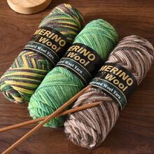 4pcs 400g Merino Knitted Yarn, Sectional Dyed, Medium Weight, Knitting Yarn For Handmade Sweaters, Cardigans, Hats, Shawls - 4-piece Pack - View 3