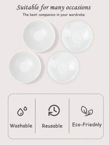 2-50pcs Silicone Nipple Covers Reusable Sticky Breast Petals With Storage Bag For Swimwear Dress,Holiday Essentials,Travel,Sticky Bra - Clear - View 5
