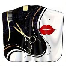 Premium Black Material Hairdressing Apron, Easy To Clean Design, Professional Styling Accessory Suitable For Hair Salons And Home Use, Fashionable Hairdressing Tool - Multicolor - View 5