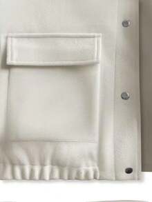 Áo vest nữ thời trang mới phong cách tối giản casual dáng rộng với túi lớn - Màu be - Xem 8
