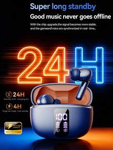Acer 2026 New OHR640 In-Ear Earbuds, 24H Long Playtime, LED Digital Power Display, ANC Call Noise Cancellation, Spatial Audio, Bluetooth 5.4, Comfort In-Ear Fit, Business Style, Touch Control, Type-C Fast Charging, Built-In Microphone - View 4